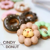 單片區✦甜甜圈系列收涎餅乾 Donut 雙色巧克力 抹茶 OREO 波提獅 葡萄雪酪 CINDYCOOKIE辛蒂庫奇