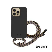 INJOY｜iPhone 17/16/15/14/SE3 可拆式 Urban Colourful 神秘黑 背繩防摔手機殼