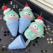 丑魚吊飾🎀 可愛甜筒小丑魚毛絨掛件魚怪漢頓冰淇淋公仔掛飾鑰匙扣女生禮物 可愛吊飾 背包吊飾 玩偶吊飾 包包掛飾 娃娃吊飾