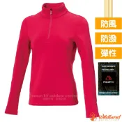 【荒野 WildLand】女 Polartec Pro 超強4向彈性控溫保暖排汗衣(最強中層衣) P2603 玫瑰紅 V