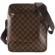 【DOKODEMO】LOUIS VUITTONOlaf MM 肩背包 N41441 Damier 帆布 2004 棕色 CA1014 斜背包/肩背包，A5 尺寸，雙拉鍊，男女通用 [二手]