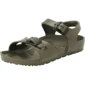 (店+)【BIRKENSTOCK 勃肯】BIRKENSTOCK勃肯Rio兒童款EVA涼鞋卡其色童鞋輕量防水魔鬼氈可調百搭戶外玩水舒適透氣
