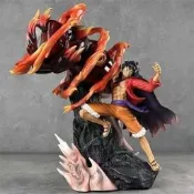 GK手辦海賊王公仔陸飛模型30cm大尺寸四檔陸飛鬼島造型天繪塗裝桌搭擺見收藏展示
