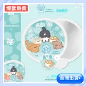 【小紅書爆款】風扇小貓反光闆 小扇子 兒童卡通折疊團扇 夏天女生便攜補光圓扇 可愛拍照道具 折疊扇 迷你扇 圓扇涼感