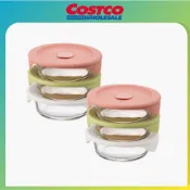 [韓國 Costco] Lock&Lock 玻璃飯盒套裝 355ml 12P – 微波爐和烤箱保險箱帶矽膠蓋
