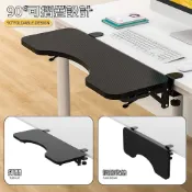 (店+)火熱新品鍵盤滑鼠手臂托架桌面實木延長板免打孔加長置物架折疊桌子延伸板