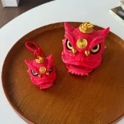 Jacken 3D打印醒獅擺件關節可動 國潮舞獅解壓玩具 創意桌面禮品