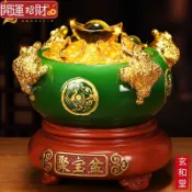 💰玄和緣堂💰上善若水 聚寶盆擺件 招財元寶客廳裝飾品收銀臺店鋪開業禮品1006 招財進寶 風生水起 招財流水