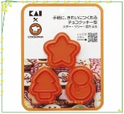 asdfkitty可愛家精品店 asdfkitty*日本製 雪人餅乾壓模組/餅乾模型-聖誕節 星星.聖誕樹.雪人 貝印×COOKPAD正版