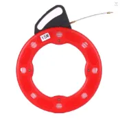 Kkmoon 30M 玻璃纖維魚帶捲軸拔輪器導電電電纜拔輪器, 帶衝擊盒電動或通訊拉線器, 用於地毯導線器或 P 下的干