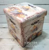 ~＊歐室精品傢飾館＊~美式鄉村 復古 蝴蝶 小鳥  皮革 收納箱 收納椅 置物箱 居家 ~新款上市~