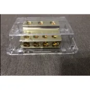 電源負極0AWG 4AWG / 8AWG純銅分配座.可用引擎室接地線3進4出急用不要選7-11取貨4-5天