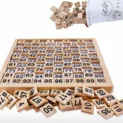 木製蒙特梭利教具1-100數字板  /蒙特數學，數學拼圖，數學遊戲，數學教具 數字版 數字桌遊