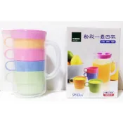 working house 粉彩一壺四杯 960ml(茂訊股東會紀念品)