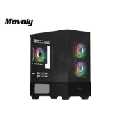 【蝦皮直營】Mavoly 松聖 4070+ 全景玻璃機殼 (內建風扇側2後1/顯卡345mm) 廠商直送