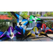 【風箏小舖】拼布 六尺 特技風箏 樹酯桿 40丹格子布 防彈纖維織線 技術風箏 戰鬥風箏 造型風箏 衝浪風箏