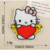 兒童衣服布貼 衣服裝飾 貼布 貼花DIY 熨燙貼 裝飾貼 刺繡破洞補丁貼 kitty凱蒂貓布貼