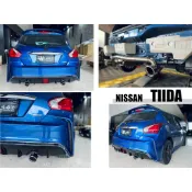 小亞車燈-新品 NISSAN BIG TIIDA 2013- 改 新款 NISMO 運動款 後保桿 含雙出排氣管 含烤漆