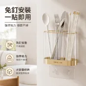 🥢透明壁掛瀝水筷子籠 免釘安裝 強悍黏力 穩固不掉 大容量收納 餐具整齊有序 通風速乾 防潮防黴 廚房餐桌美觀好搭✨
