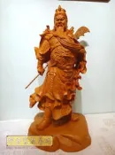 神桌神像精品雕刻-關公 關老爺 關聖帝君木雕藝品 恩主公 協天大帝 崇寧真君 伏魔大帝 神像佛像木雕雕刻~L65