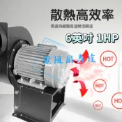 工廠直營(台灣製造) 雙葉輪集塵機 百葉風車6吋 1HP 多翼式送風機 抽油煙機 抽風機 風鼓 鼓風機 排風機 雙葉輪