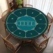 8. 下殺中式撲克圓桌墊靜音硅藻泥桌面檯布棋牌室吸水耐髒易打理防滑墊子 QM4K