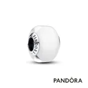 【Pandora】白色小巧 Murano 琉璃串飾 官方直營