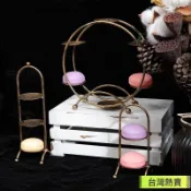 【摩天輪造型點心架】馬卡龍架子 鐵藝展示架 簡約託盤擺件 收納架 下午茶點心盤 桌面裝飾 ins風 甜點架 蛋糕架 展示