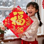 優選#背膠福字2026馬年入戶門貼新年自粘植絨春節過年畫立體裝飾品