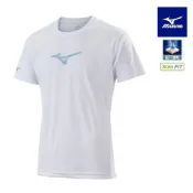 MIZUNO美津濃 羽球短袖T恤上衣 白_72TAB50601