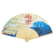 🔥桃園出貨🔥日本富士山印花古風折疊扇子晴天山浮世繪風格竹框紙扇家居裝飾品 伴手禮 中國風 跳舞扇 表演扇子 拍照扇子