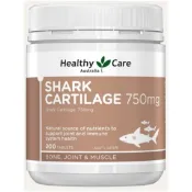 28/09-澳洲空運-HEALTHY CARE 鯊魚軟骨 750 毫克 200 片二