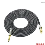 3 米/ 10 英尺樂器音頻吉他電纜線 1/4 英寸直角鍍金 TS 插頭 PVC 編織布套用於電吉他 Ba[16][新到
