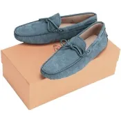 【TOD’S】TODS Gommino 麂皮經典豆豆休閒鞋(男鞋/藍綠色)義大利精品