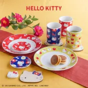 三麗鷗 Hello Kitty 經典造型 瓷器 盤子 杯墊 茶杯