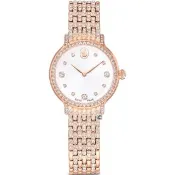 【SWAROVSKI 施華洛世奇】Imber 璀璨水晶腕錶 女錶 手錶 玫瑰金色-31mm 5741227