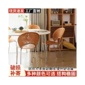 (店+)桌子 實木桌 客廳桌子 椅子 餐桌 桌椅 白色實木餐桌ins小戶型中古橢圓形飯桌簡約設計師工作電腦桌