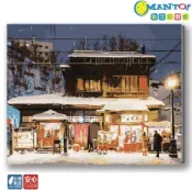 (店+)【Manto】北海道．小樽雪夜-台灣製DIY數字油畫|超取專用大小