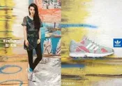 S.G Adidas originals Flux NPS 灰綠橘 花花 慢跑鞋 女鞋 范冰冰 M19456