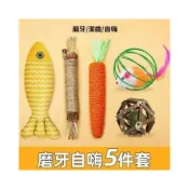 (店+)貓玩具大禮包套裝 貓薄荷魚 逗貓棒 木天蓼磨牙棒 大胡蘿蔔寵物用品 4f