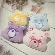 ๑餅乾媽๑⭐️現貨⭐️泰國 彩虹熊 大頭款 充棉款 高彈力髮圈 冬季必備 可愛風 馬卡龍 彩熊 小熊 兒童髮圈 成人髮圈