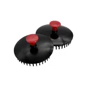 【LINOX】日本製 竹炭洗頭刷 2入X5組(洗頭梳｜頭皮按摩梳｜洗髮刷｜去屑止癢｜頭皮護理)