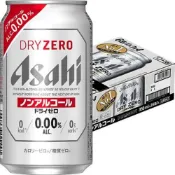 (店+)【ASAHI 朝日】*貪吃熊* 箱購 日本 朝日 ASAHI dry zero 銀罐 無酒精飲料 350ml*24罐