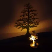 小夜燈 裝飾燈  正品 LED蠟燭影子燈 投影小夜燈安睡燈 氛圍蠟燭燈 小鳥燈 歲月燈