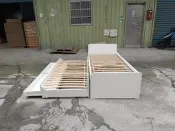 【安鑫】◇瑞典宜家家居◇IKEA SLÄKT【90X200CM】3尺單人床架+子母床【排骨組合床+收納箱】【A862】