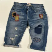 {The PAST} 現貨 Levi’s 501 levis 古著 黑豹 貼布 牛仔褲 短褲 二手