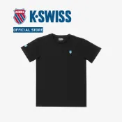  K.swiss 夏季男士T恤休閒純棉後背網球圖案印花圓領短袖