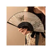 (店+)Iman臻緻生活古風小扇子摺扇中國風新中式旗袍舞蹈扇夏天古裝便攜摺疊流蘇竹扇