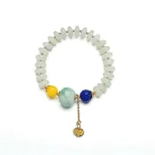 (店+)【巴黎精品】現貨+預購 和闐白玉手鍊925純銀手珠平安擋煞防小人轉運淨化招財開運-10mm翡翠蜜蠟青金石女飾品p1ax58