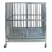 (店+)【不銹鋼管狗籠 】台灣製耐用款白鐵狗籠 3尺*2.5尺(適合中型犬小型犬)